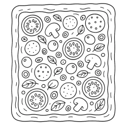 Pizza para imprimir e colorir