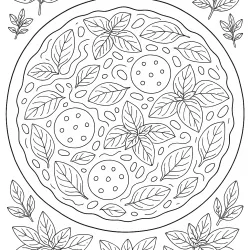 Pizza para imprimir e colorir