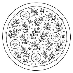 Pizza para imprimir e colorir