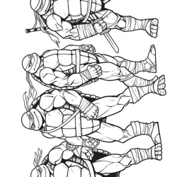 Tartarugas ninja para imprimir e colorir