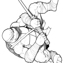 Tartarugas ninja para imprimir e colorir