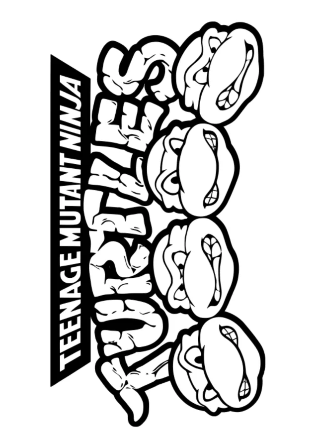 Tartarugas ninja para imprimir e colorir