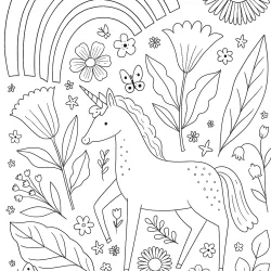Unicórnio para imprimir e colorir