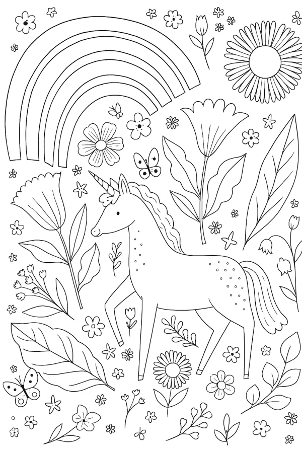 Unicórnio para imprimir e colorir