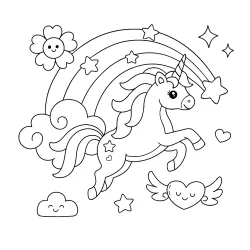 Unicórnio para imprimir e colorir