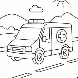 desenho de Ambulância