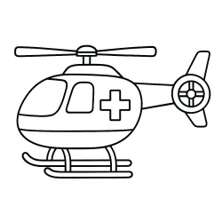 Ambulância para imprimir e colorir