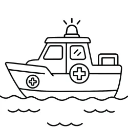 Ambulância para imprimir e colorir