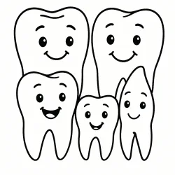 Dente e Dentistas para imprimir e colorir