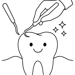 Dente e Dentistas para imprimir e colorir