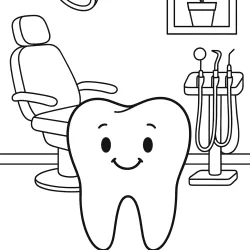 Dente e Dentistas para imprimir e colorir