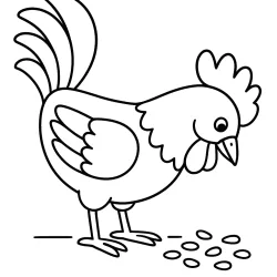 Galo para imprimir e colorir