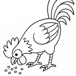 Galo para imprimir e colorir