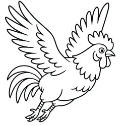 Galo para imprimir e colorir