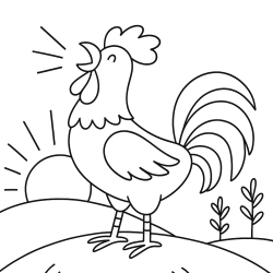 desenho de Galo