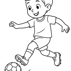Jogador de Futebol para imprimir e colorir