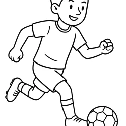 Jogador de Futebol para imprimir e colorir