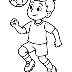 Jogador de Futebol para imprimir e colorir