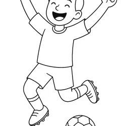 Jogador de Futebol para imprimir e colorir
