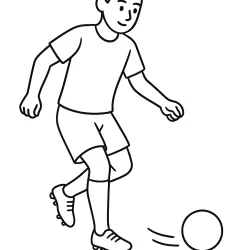 Jogador de Futebol para imprimir e colorir