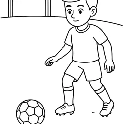 Jogador de Futebol para imprimir e colorir