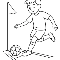 Jogador de Futebol para imprimir e colorir