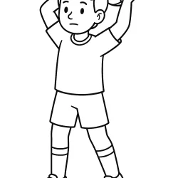 Jogador de Futebol para imprimir e colorir