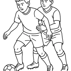 Jogador de Futebol para imprimir e colorir