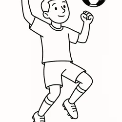 Jogador de Futebol para imprimir e colorir
