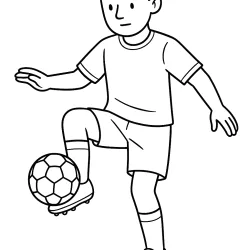 Jogador de Futebol para imprimir e colorir