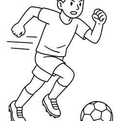 Jogador de Futebol para imprimir e colorir