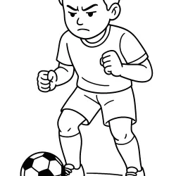 Jogador de Futebol para imprimir e colorir
