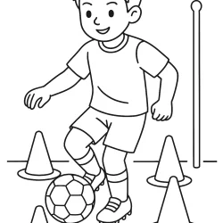 Jogador de Futebol para imprimir e colorir