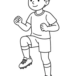 Jogador de Futebol para imprimir e colorir