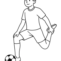 Jogador de Futebol para imprimir e colorir