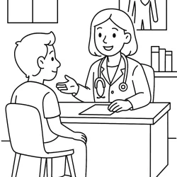 Médico para imprimir e colorir
