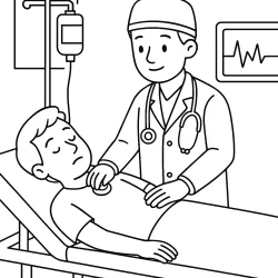 Médico para imprimir e colorir