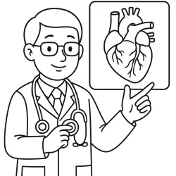 Médico para imprimir e colorir