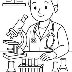 Médico para imprimir e colorir
