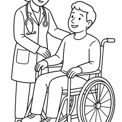 Médico para imprimir e colorir