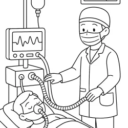 Médico para imprimir e colorir