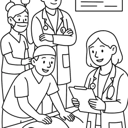 Médico para imprimir e colorir