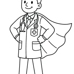 Médico para imprimir e colorir