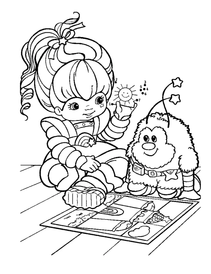 Rainbow Brite para imprimir e colorir