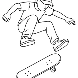 Skate para imprimir e colorir
