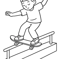 Skate para imprimir e colorir