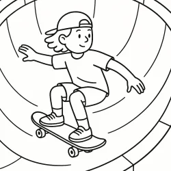 Skate para imprimir e colorir