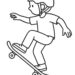 Skate para imprimir e colorir