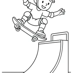Skate para imprimir e colorir