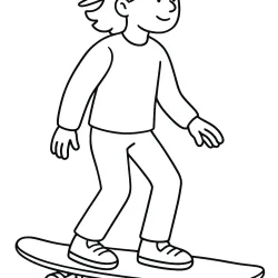 Skate para imprimir e colorir